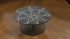 Black Cake Stand with Geometria Brass Inlay